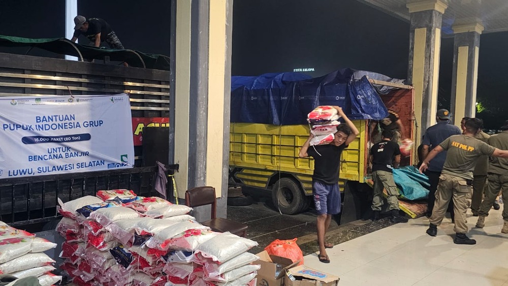 Bantuan 40 Ton Beras Dari Pemerintah Hadir Di Sulawesi Selatan